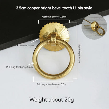 Chinese Medicine Cabinet Circular Ring Tea Can Pull