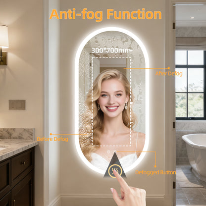 Led Bathroom Mirror Smart Anti-Fog Dimmable Led Lighted