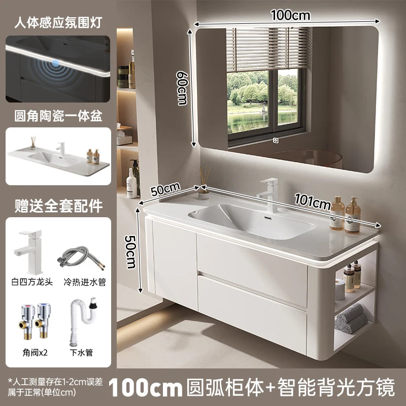 Led Light Ensuite Bathroom Cabinet Basin Designs Mirror