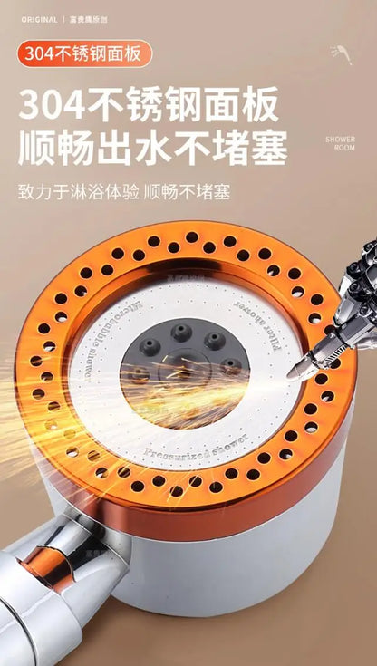 In Large Flow Shower Head Filter Modes High
