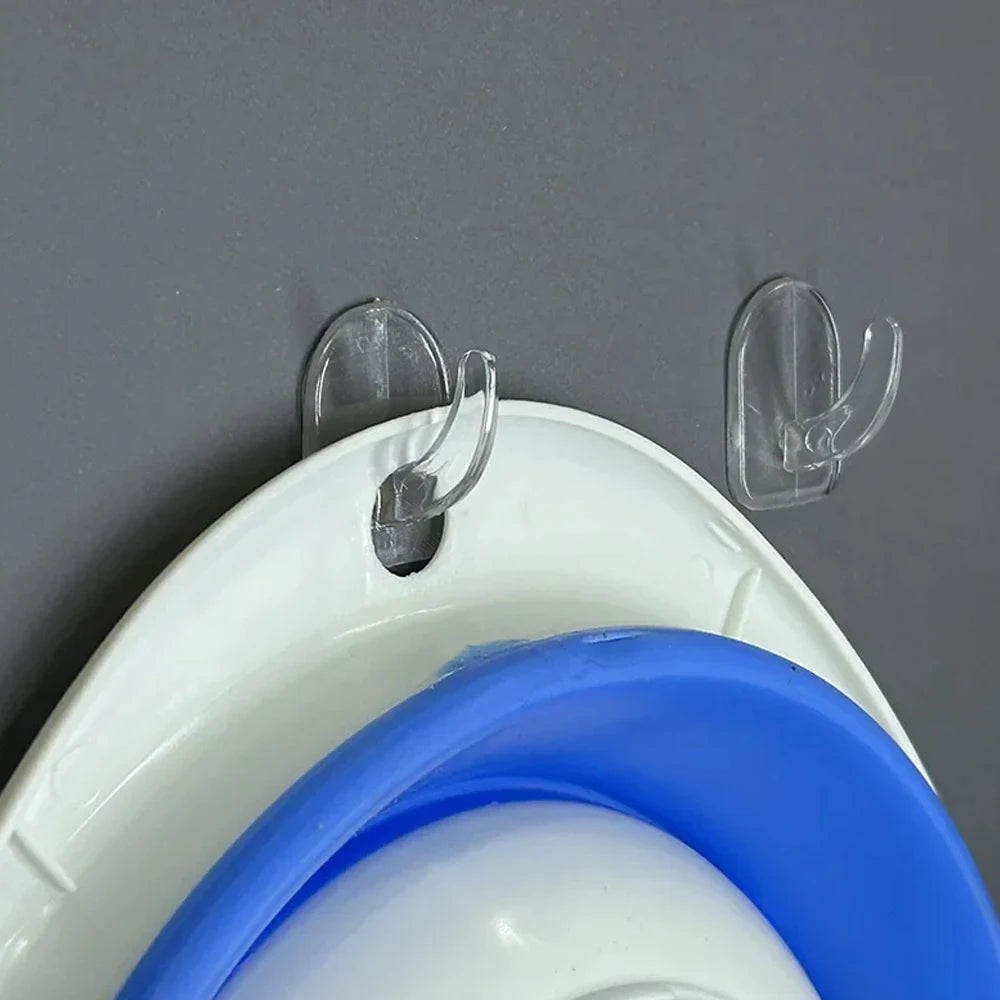 Transparent Strong Adhesive Mini Hook Door Bathroom Mirror