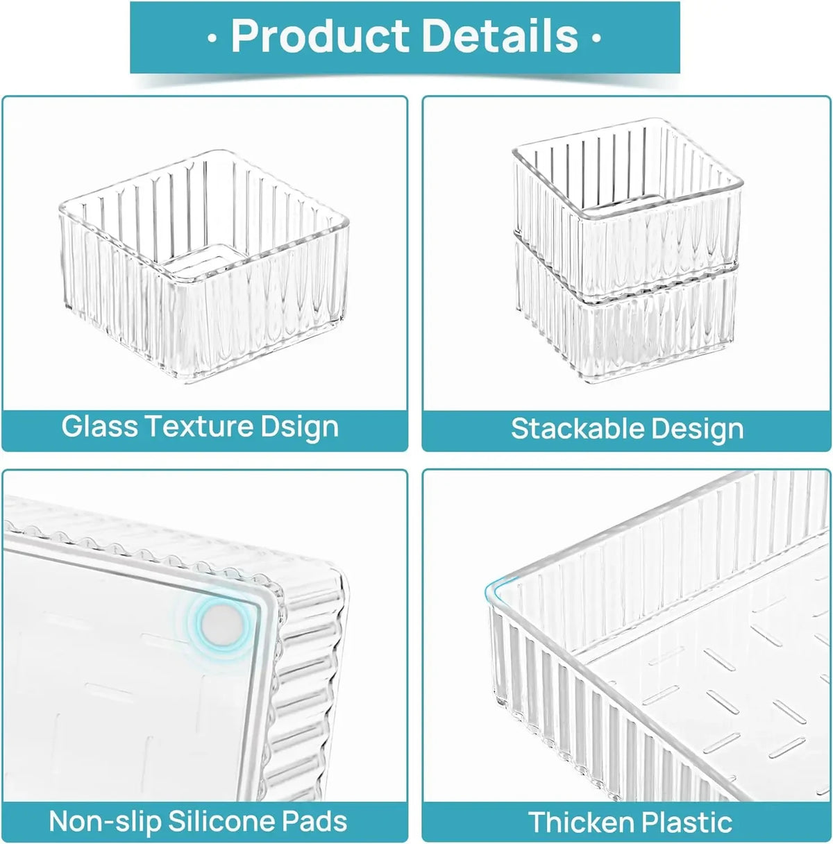 Clear Drawer Organizer Stackable Size Clear Makeup Drawer