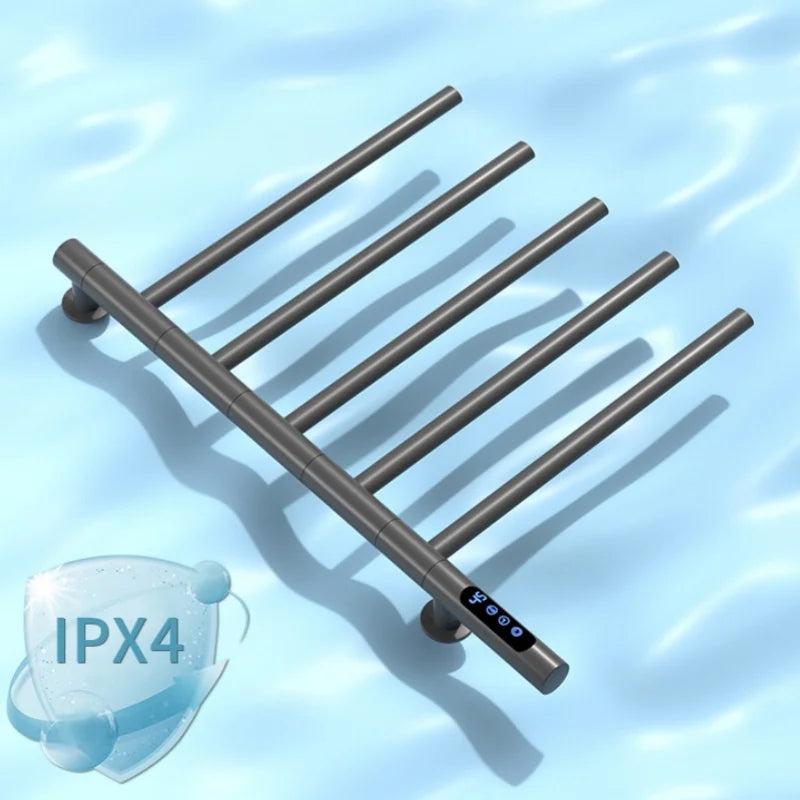 Heated Electric Towel Rack Smart Touch Temperature Time