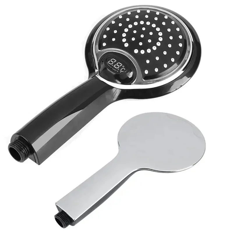 Led Shower Head Digital Display Colors Temperature Controlled