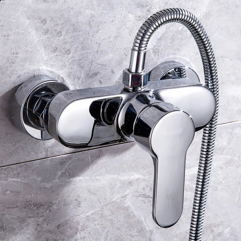 Brass Shower Faucet Mixer Valve Shower Head Hidden