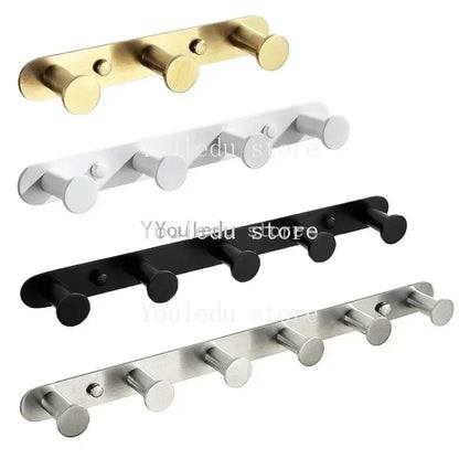 Brushed Gold/White/Matte Black Stainless Steel Hooks Bathroom
