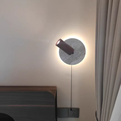 Iwhd Wood Led Wall Lamp Sconce Pull Chain
