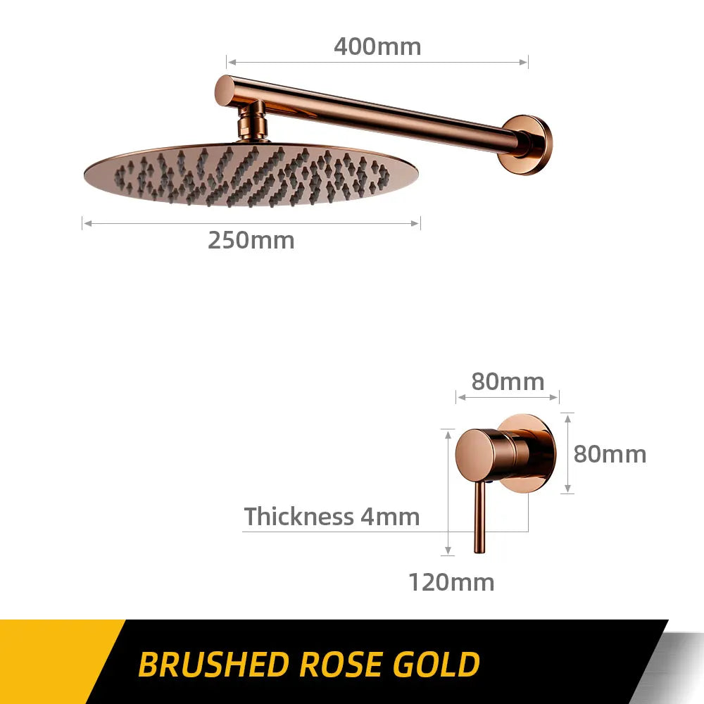 Bathroom Faucet Gunmetal Shower Faucet Wall Mounted 8/10/12