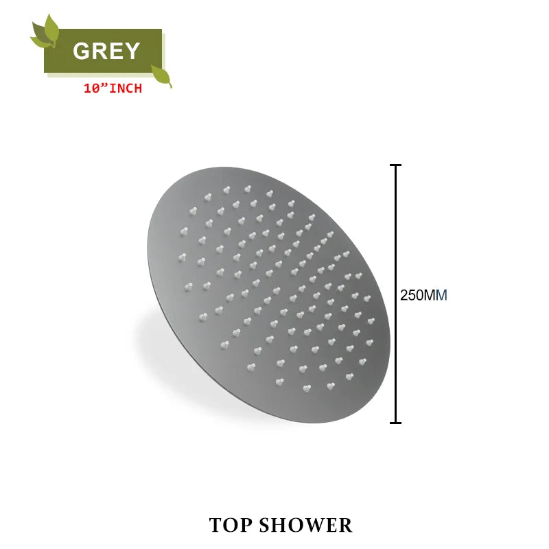 Round Stainless Steel Slim 8/10/12 Inch Large Rain