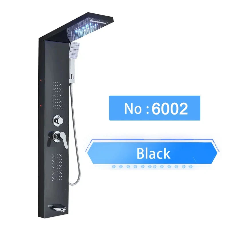 Shinesia Led Shower Panel Waterfall Rain Digital Display