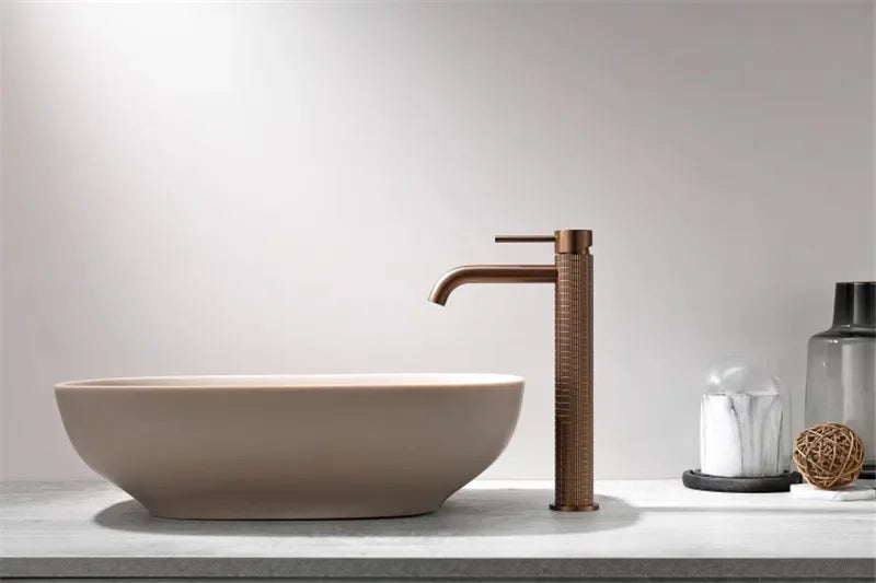 Brushed Rose Gold Bathroom Faucet Brushed Gold Basin