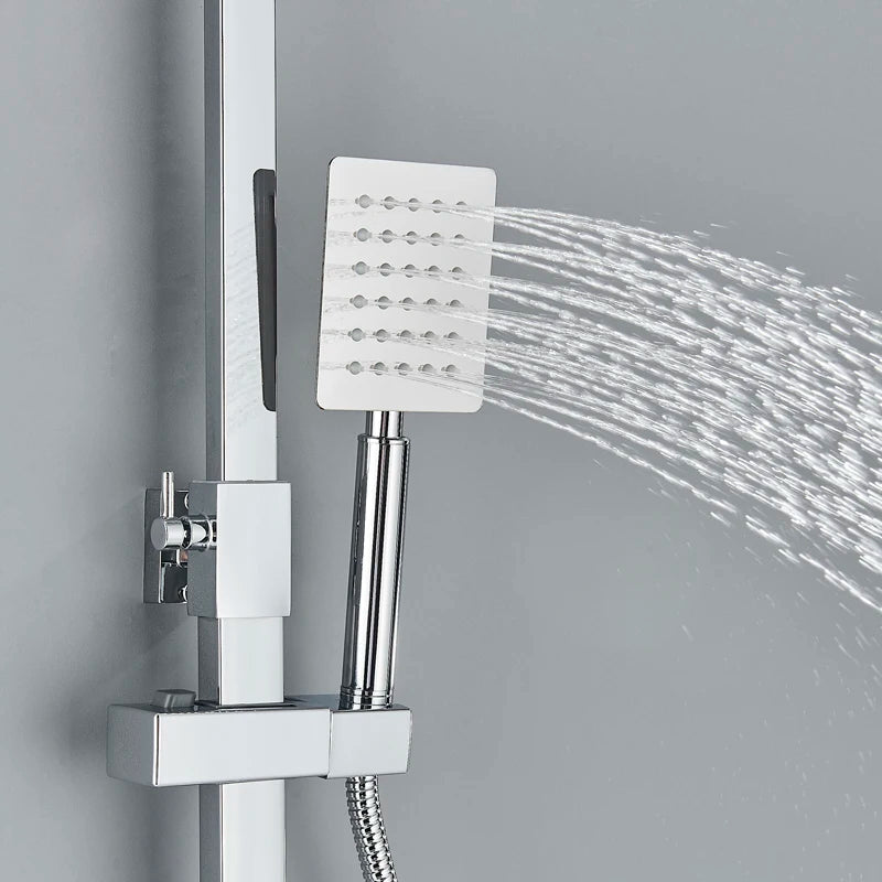 Golden Shower Faucet Rainfall 3/4-Way Bathtub Tap Bathroom