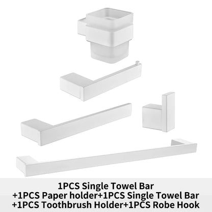 Bathroom Hardware White Wall Mounted Toilet Roll Paper