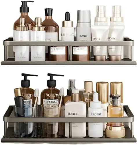 Self Adhesive Bathroom Shelves No-Drilling Aluminum Alloy Shower