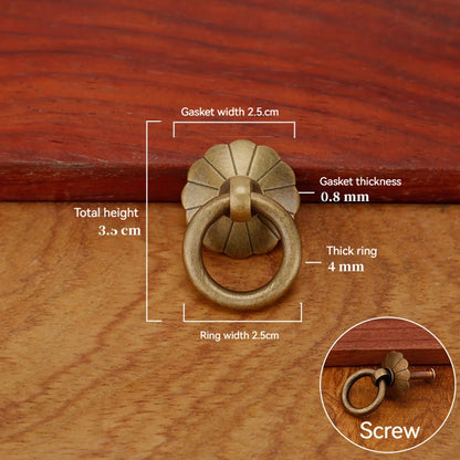 Chinese Medicine Cabinet Circular Ring Tea Can Pull