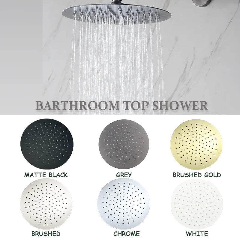 Round Stainless Steel Slim 8/10/12 Inch Large Rain