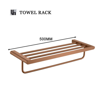 Brushed Rose Gold Wall Mount Shelf Toilet Bath