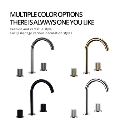 Basin Faucet Cold Tap Bathroom Knurled Double Handle