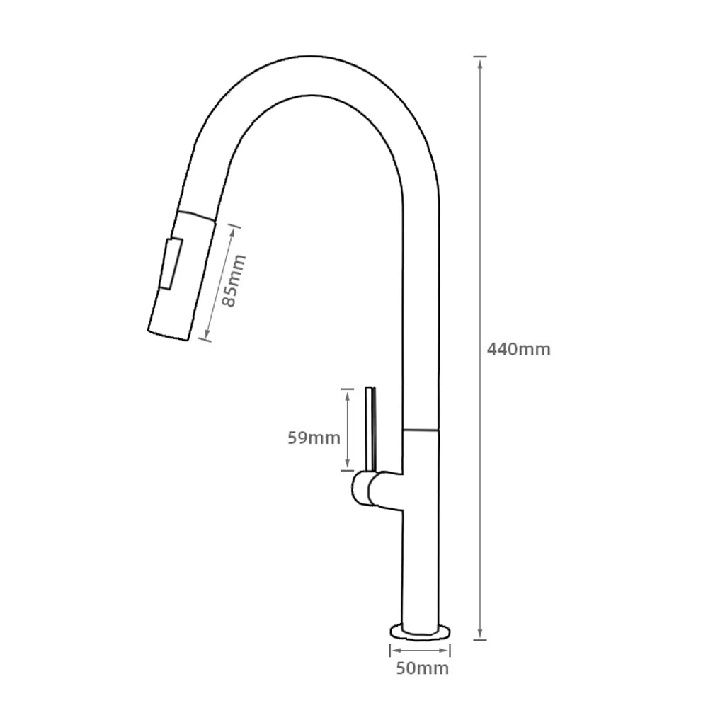 Gunmetal Faucet Pull Down Sprayer Handle Hole Pull