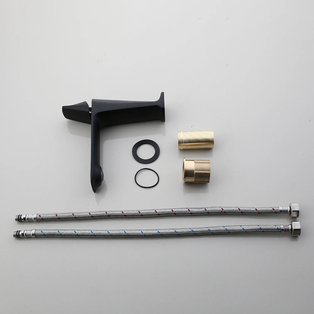 Kemaidi Rose Gold Bathroom Basin Sink Faucet Square