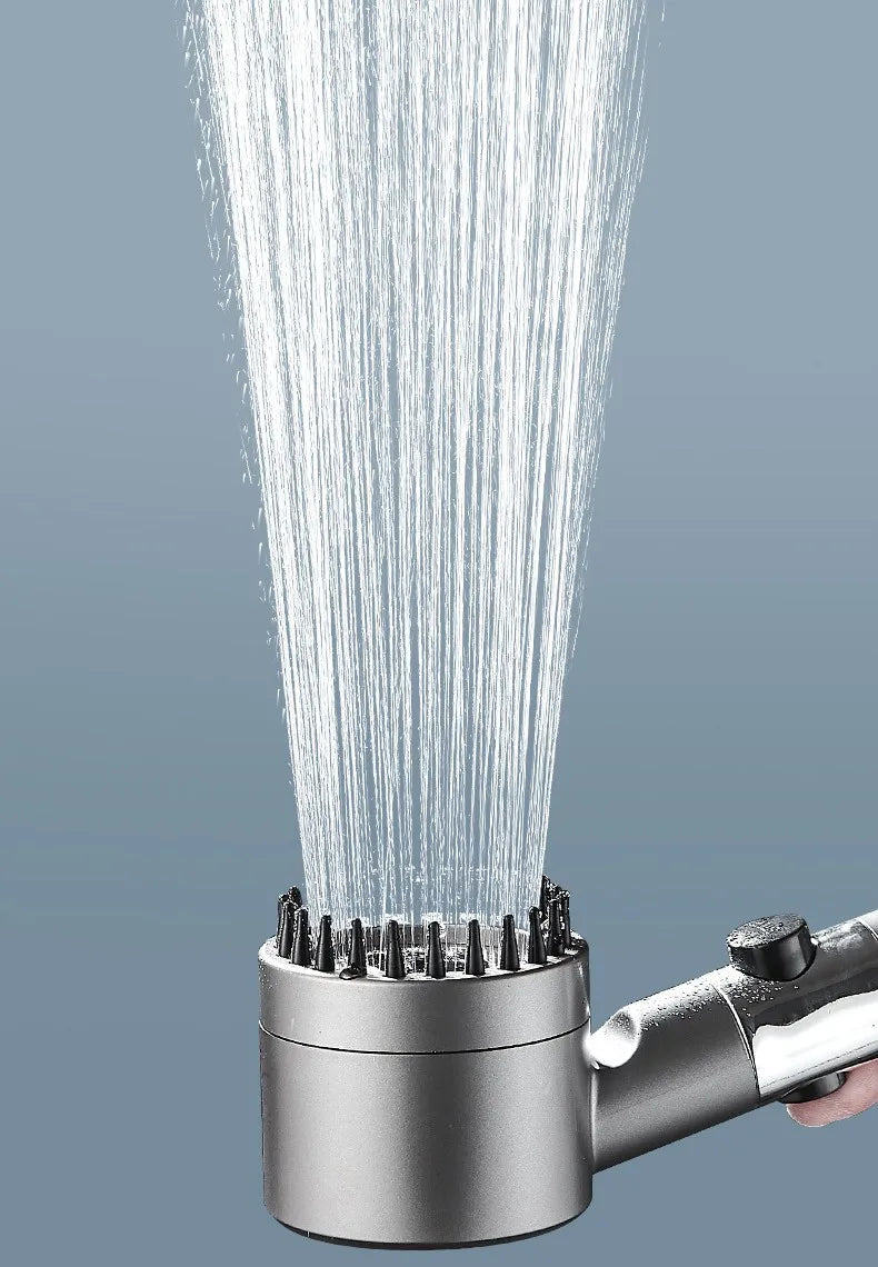 High-Pressure Shower Head 3-Mode Adjustable Spray Massage Brush