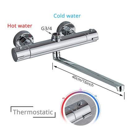 Chrome Thermostatic Shower Faucets Bathroom Thermostatic Mixer
