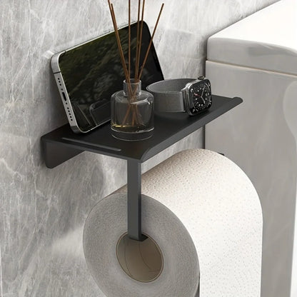 Wall Mounted Toilet Paper Holder No Drill Self