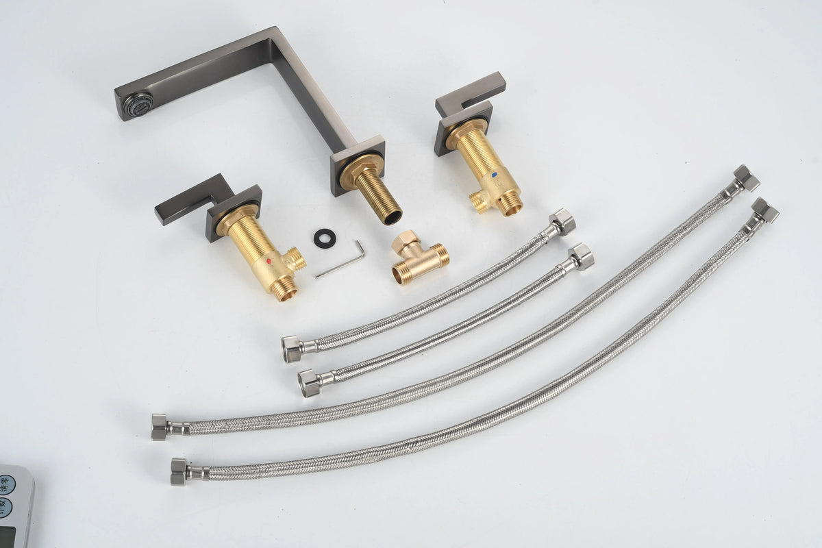 Brushed Gold Basin Faucet Total Brass Black Bathroom