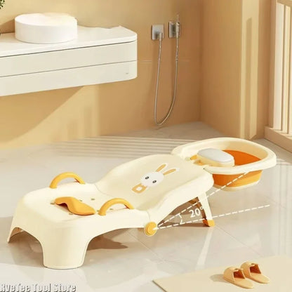 Foldable Children Hair Washing Recliner Baby Shampoo Bed