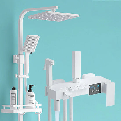 Piano Digital Display Thermostatic Bathroom Shower Cold Brass