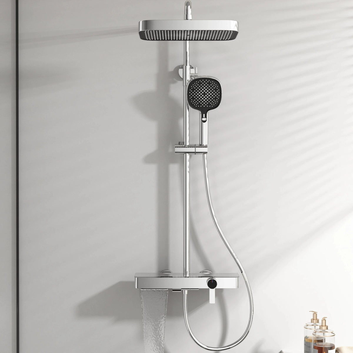 Cold Bathroom Shower System Sprinkler Brushed Rose Gold