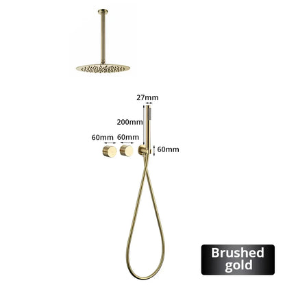 Ceiling Arm Shower Faucet Ways Bathroom Tap Embedded