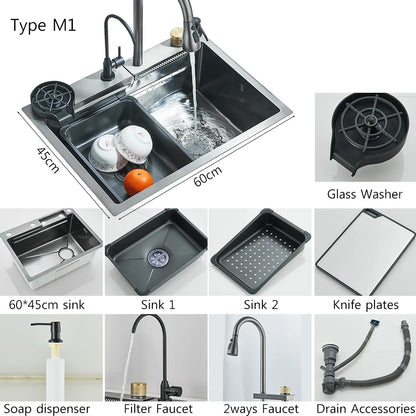 Brushed Nickel Stainless Steel Sinks Recessed Sinks Taps