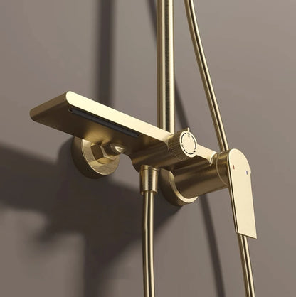 Bathroom Shower System Brushed Gold Cold Bathroom Faucet