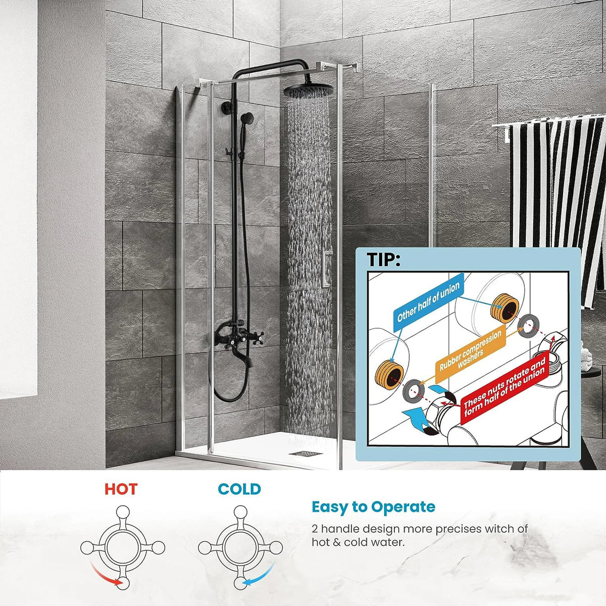Zappo Antique Shower Wall Bathroom Bath Shower Faucet