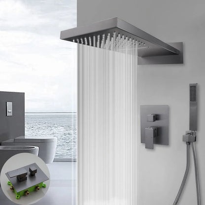 Monite Golden Plated Bathroom Shower Rainfall Head Shower
