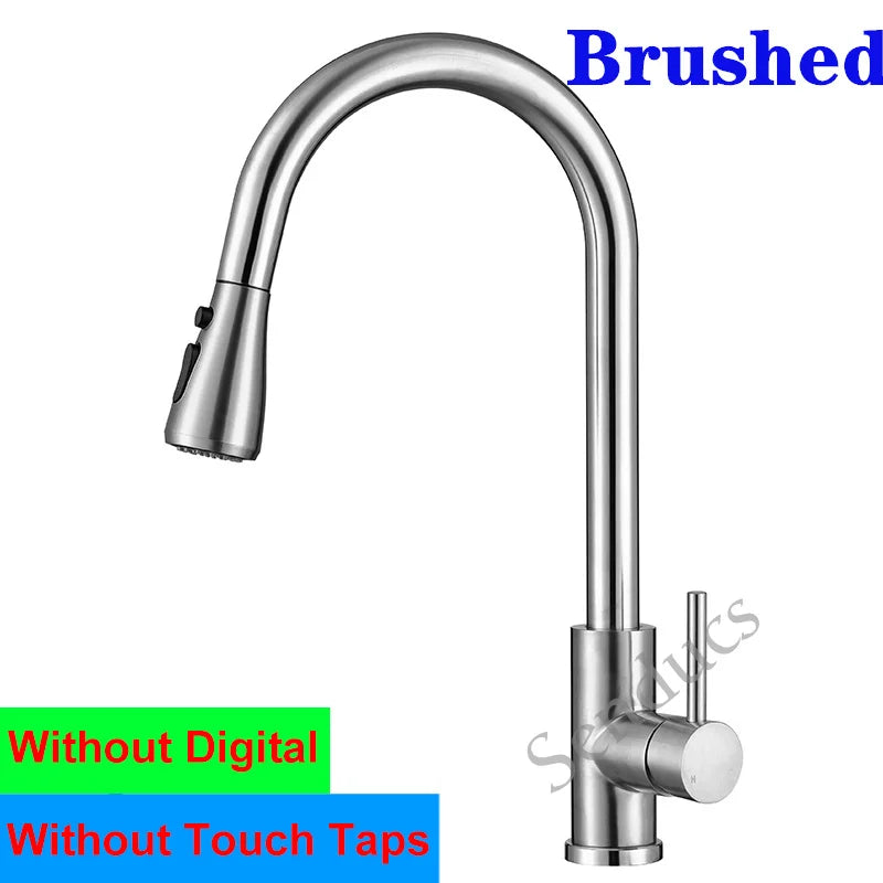 Smart Digital Touch On Faucets Stainless Steel Cold