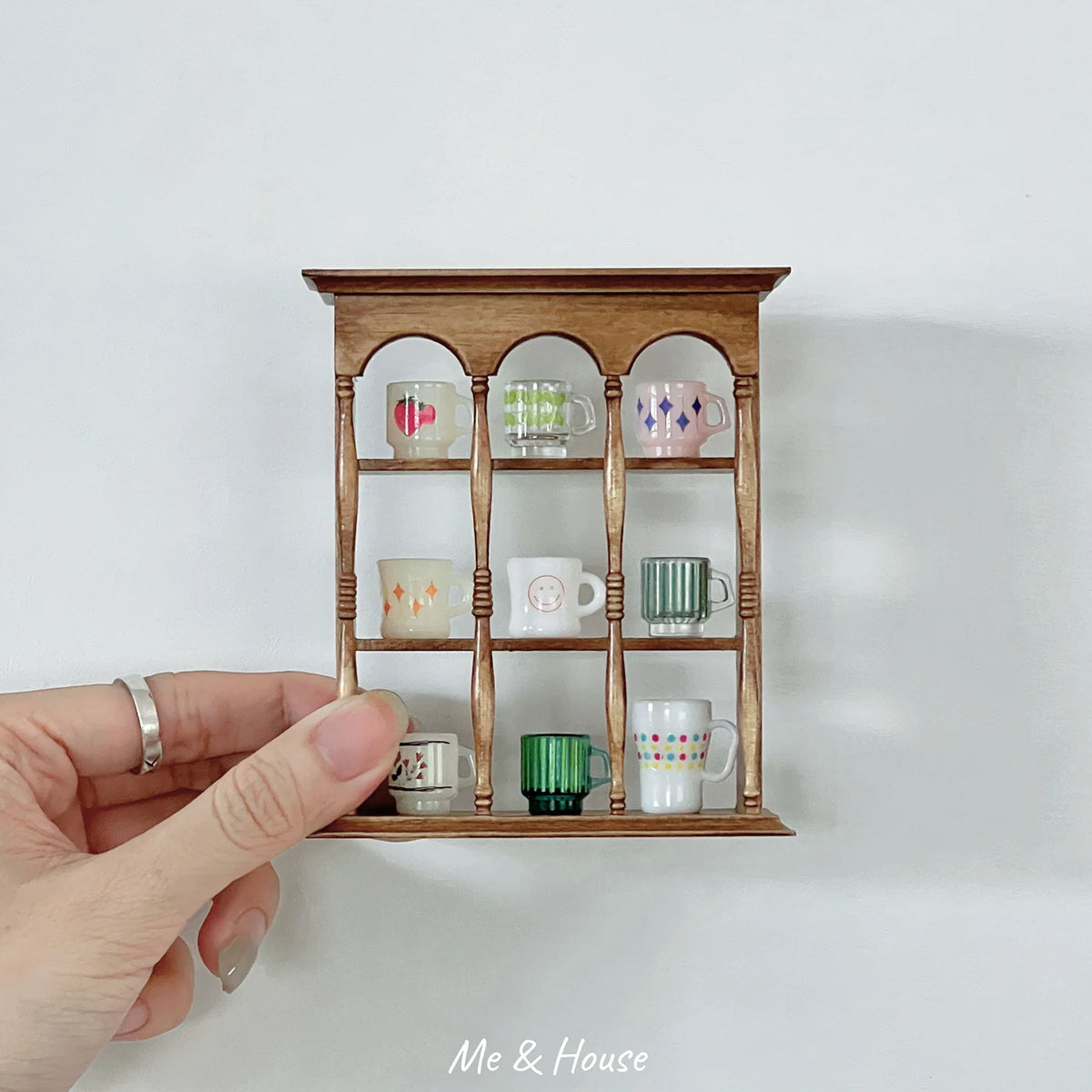 1/6 Scale Dollhouse Miniature Furniture Wooden Shelf Cabinet