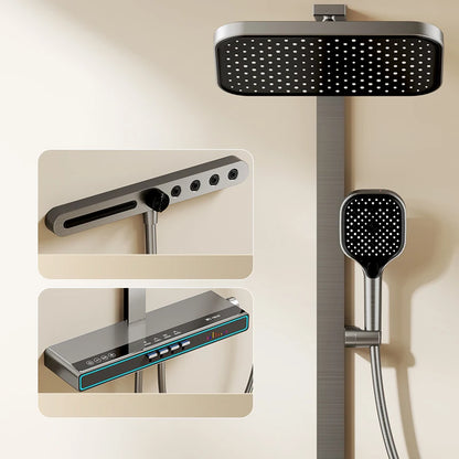 Chrome Digital Piano Bathroom Shower 12 Inch Round