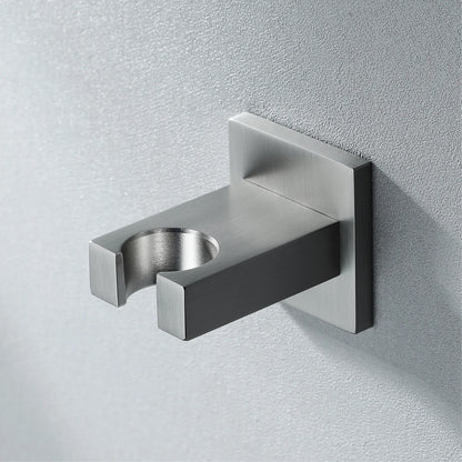 Wall-Mounted Shower Base Chrome Black Gold Square Hand-Held