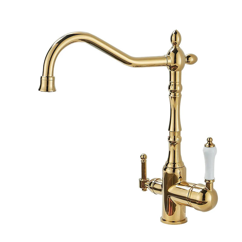 Antique Brass Faucets 360 Rotate Swivel Faucet Cold