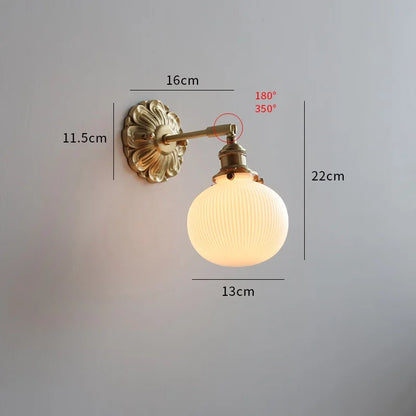 Iwhd Nordic Modern Led Wall Lamps Sconce Copper