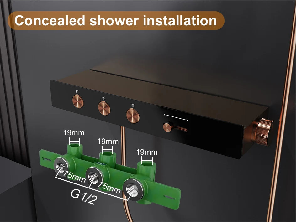 Vgx Thermostatic Shower System Luxury Concealed Bathroom Shower
