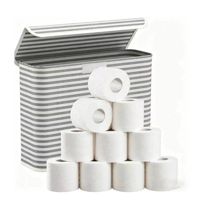 Foldable Toilet Paper Holder Lid Large Capacity Space-Saving