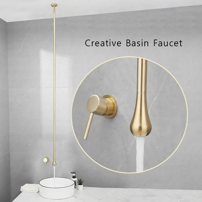 Brushed Gold Bathroom Faucet Ceiling Design Basin Faucets
