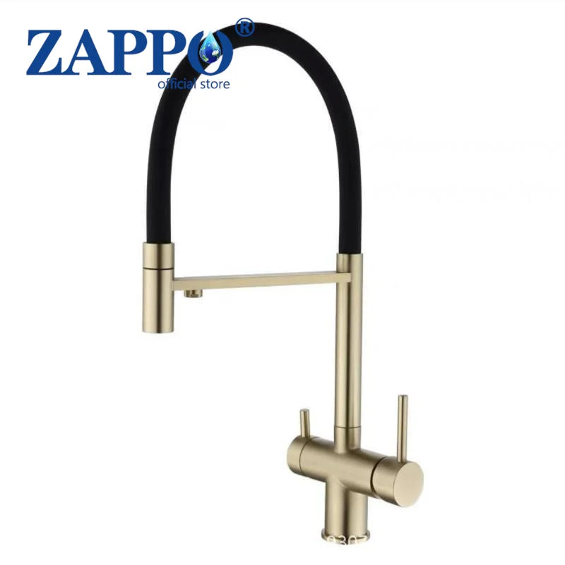 Zappo Grey 3-In-1 Faucet & Cold Mixer Tap