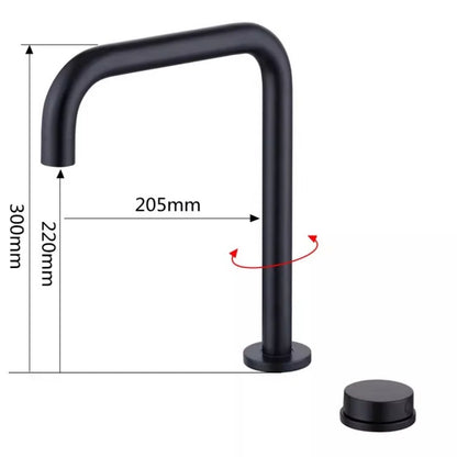 Brushed Gold Basin Faucet Nickel Sink Faucet Two