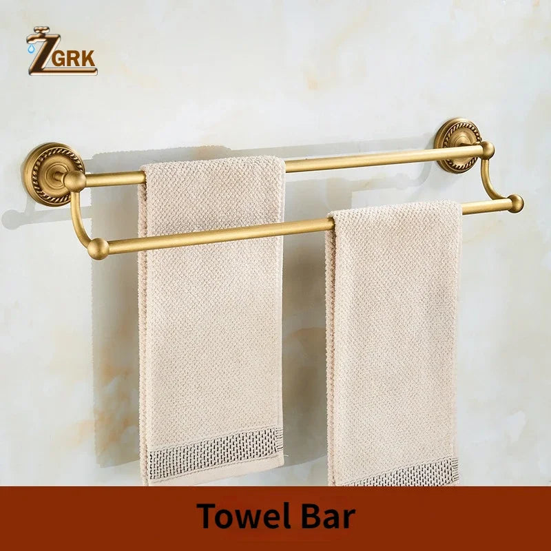 Solid Brass Bathroom Hardware Sets Antique Bronze Bath