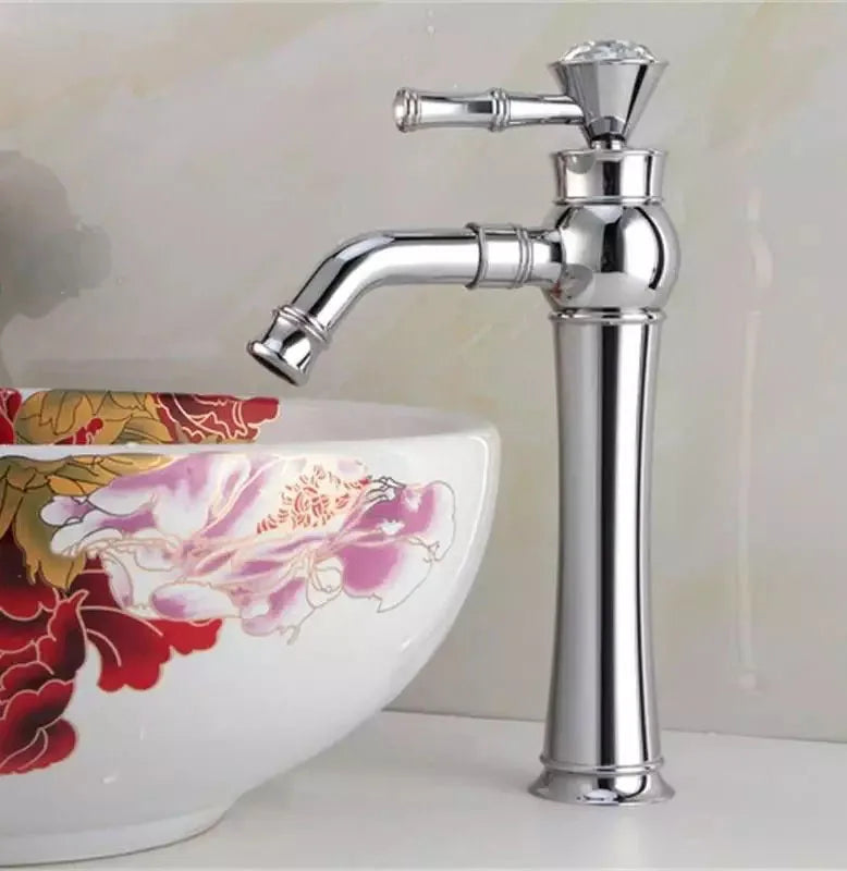 Chrome Basin Faucets Modern Gold Deck Mounted Bathroom