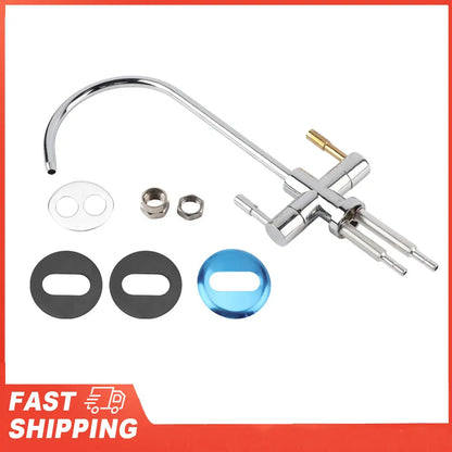 1/4 Double Holes Sink Faucet Tap Chrome Reverse